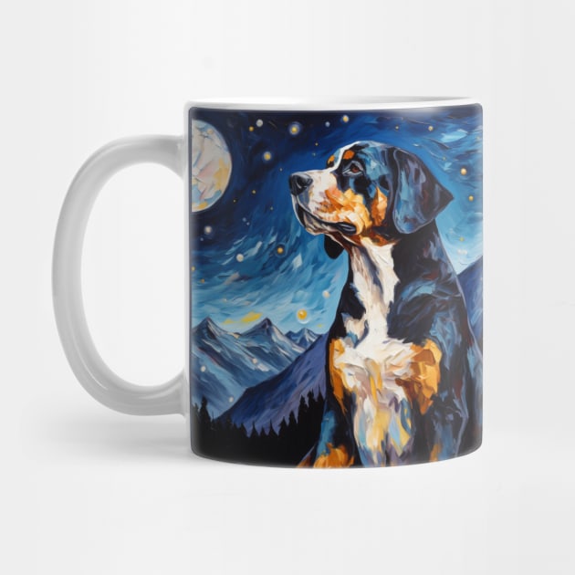 Greater Swiss Mountain Dog Night by NatashaCuteShop